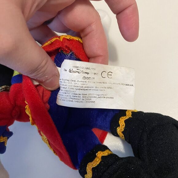 Vintage 1990s Disney Store's Nutcracker Mickey, Mickey Mouse bean bag plush, NWT - Picture 4 of 4